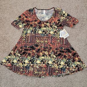 New Lularoe Perfect T Swing Shape 1/2 Sleeve Comfort Top Womens Size XXS (00-0)